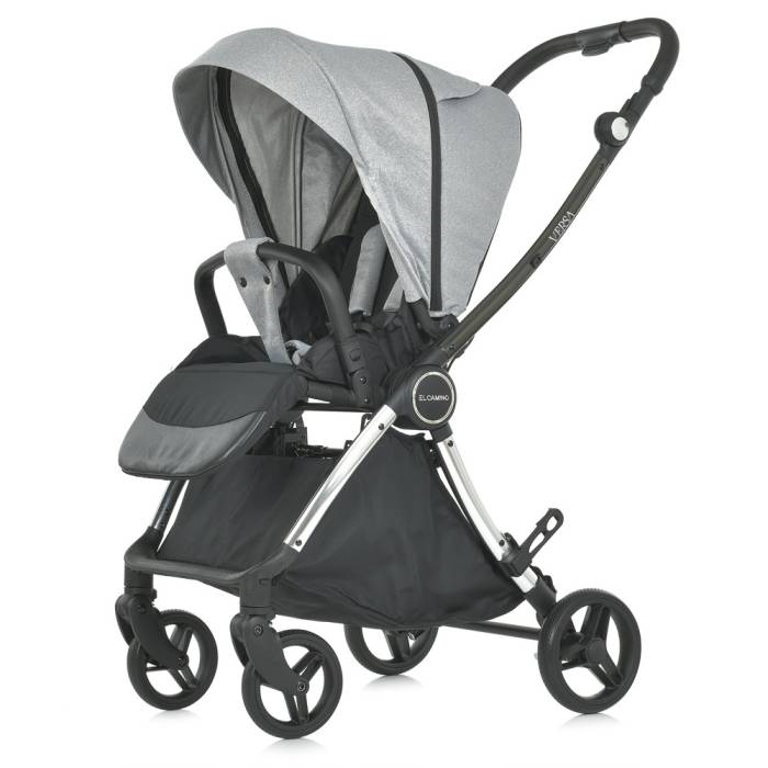 Прогулянковий візок з реверсивним блоком El Camino ME 1078 VERSA Melange Gray Сірий