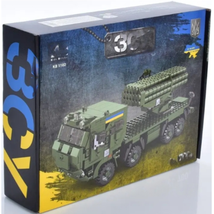 Дитячий конструктор Військова техніка ЗСУ Limo Toy KB 1102 Ураган Буревій 700 деталей