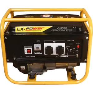 Бензиновий генератор EX-POWER P-3500, однофазний 220 V, 50 Hz, 3.5KVA(2500W)