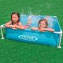 Дитячий каркасний квадратний басейн Intex 57173 для дачі 122х122х30 см на 380 л блакитний