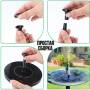 Плаваючий садовий фонтан із сонячною панеллю та різними насадками Solar Fountain