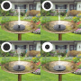 Плаваючий садовий фонтан із сонячною панеллю та різними насадками Solar Fountain