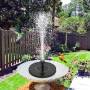 Плаваючий садовий фонтан із сонячною панеллю та різними насадками Solar Fountain