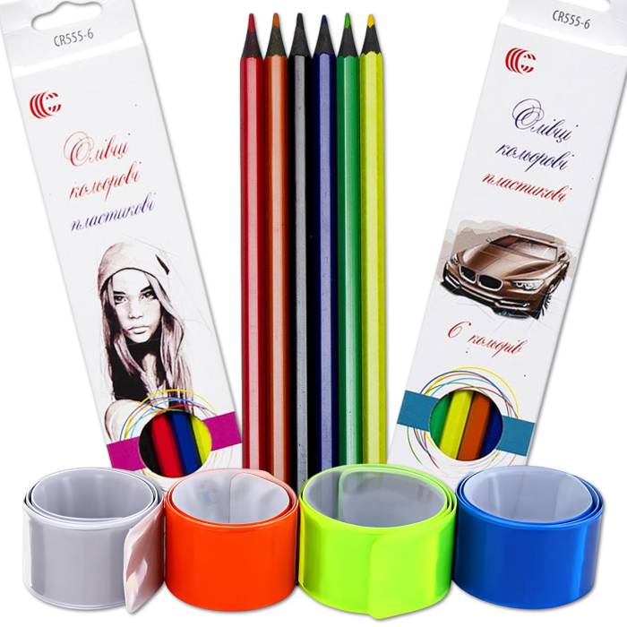 Шкільний набір канцтоварів «Економ Люкс» Дівчинка 2 клас