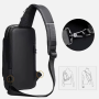Сумка чоловіча XIO Fashion із USB зарядкою та кодовим замком Чорна