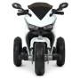 Триколісний дитячий мотоцикл на акумуляторі Yamaha з музикою та світловими ефектами Bambi M 4622-1 Білий