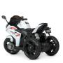 Триколісний дитячий мотоцикл на акумуляторі Yamaha з музикою та світловими ефектами Bambi M 4622-1 Білий