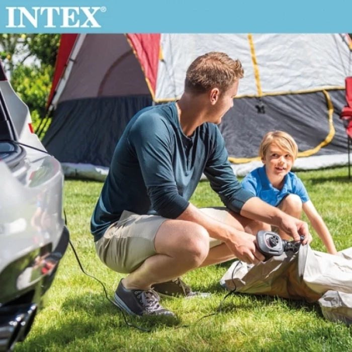 Насос електричний від прикурювача Intex для накачування надувного басейну та матраца 66636