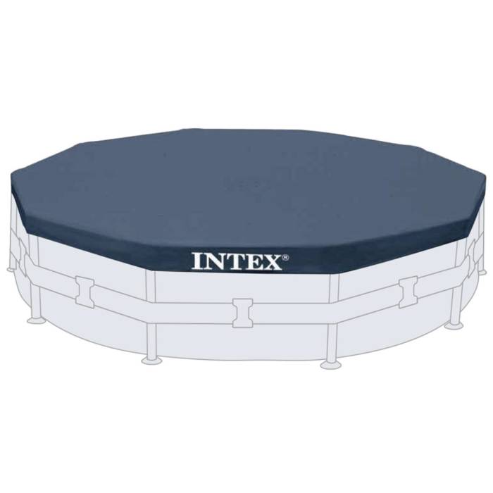 Захисний тент для каркасного круглого басейну Intex 457 см 28032 синій
