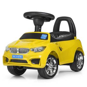 Дитяча каталка-толокар BMW зі звуком двигуна та музикою Bambi M 3147B-6 Жовтий Дитяча каталка-толокар BMW зі звуком двигуна та музикою Bambi M 3147B-6 Жовтий