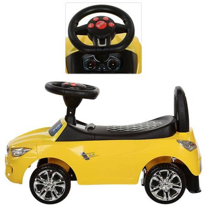 Дитяча каталка-толокар BMW зі звуком двигуна та музикою Bambi M 3147B-6 Жовтий