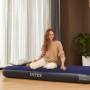 Велюровий надувний матрац 191x76x25 см для відпочинку та сну Intex 64756 Синій