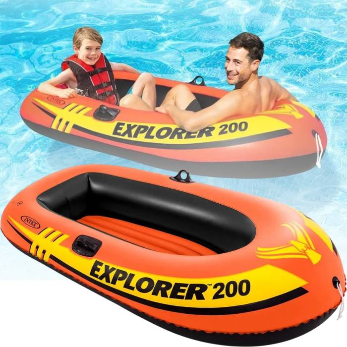 Двомісний надувний човен Intex Explorer 58330 185х94х41 см для дітей та дорослих