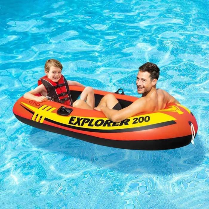 Двомісний надувний човен Intex Explorer 58330 185х94х41 см для дітей та дорослих