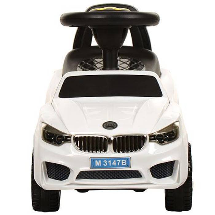 Дитяча каталка-толокар BMW зі звуком двигуна та музикою Bambi M 3147B-1 Білий
