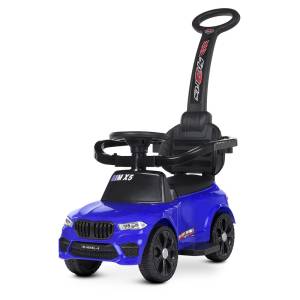 Дитяча каталка-толокар 2 в 1 із сигналом на кермі BMW X5 Bambi M 4848L-4 Синій Дитяча каталка-толокар 2 в 1 із сигналом на кермі BMW X5 Bambi M 4848L-4 Синій