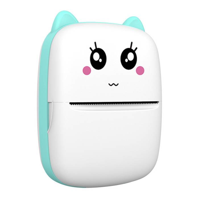 Портативный термопринтер без заливки чернил BAMBI CAT Mini Printer Мини принтер для фотографий