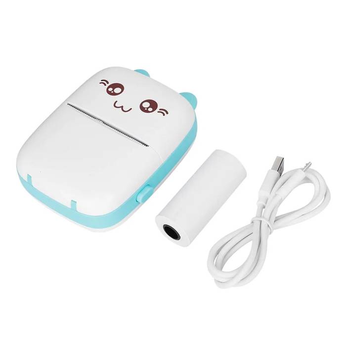 Портативный термопринтер без заливки чернил BAMBI CAT Mini Printer Мини принтер для фотографий