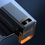 Повербанк 60000 мАч с встроенными кабелями, LED фонариком и быстрой зарядкой