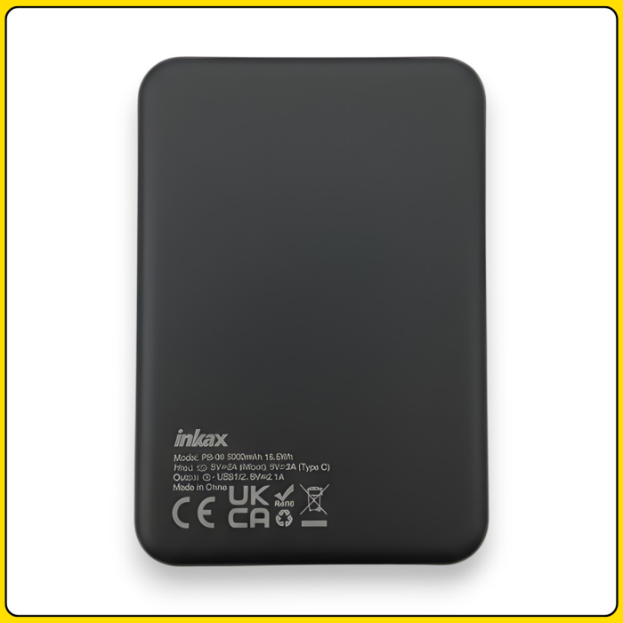 Повербанк 5000 mAh с LED-индикатором заряда и входами Micro-USB | Type-C INKAX PB-09