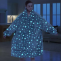 Светящаяся толстовка с рукавами и капюшоном Huggle Hoodie Stars Lumi 80х80см Толстовка со светящимися звездами