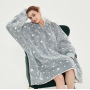 Светящаяся толстовка с рукавами и капюшоном Huggle Hoodie Stars Lumi 80х80см Толстовка со светящимися звездами