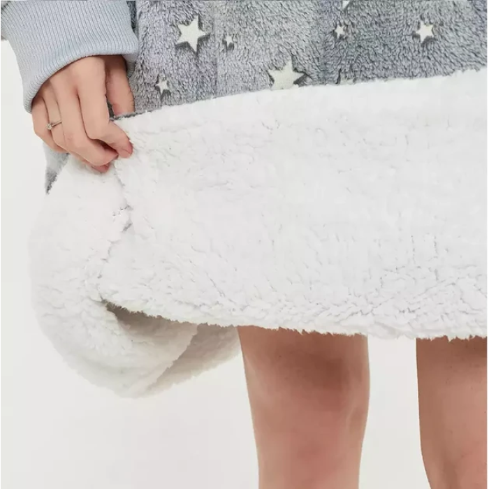 Светящаяся толстовка с рукавами и капюшоном Huggle Hoodie Stars Lumi 80х80см Толстовка со светящимися звездами
