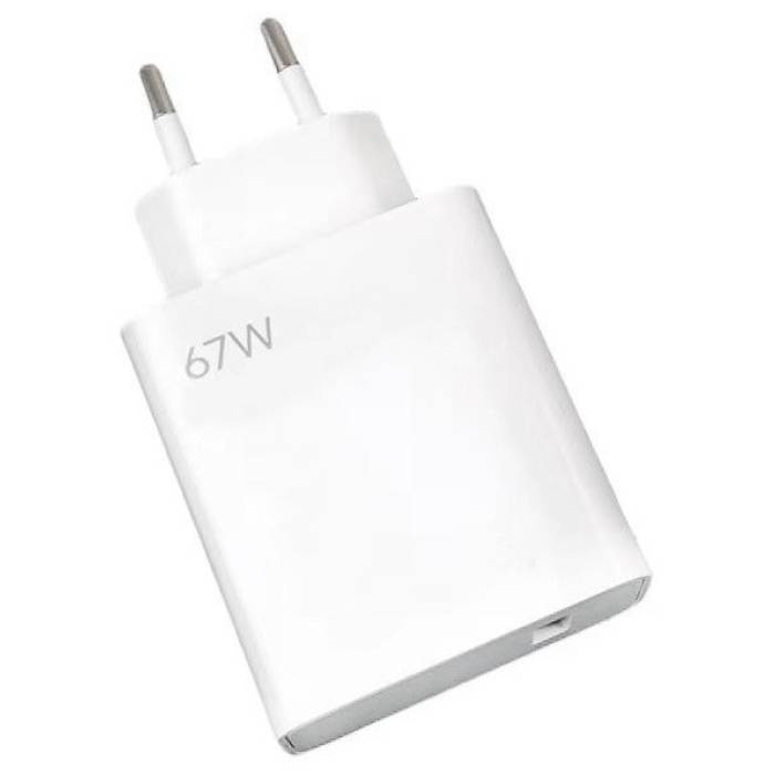 Сетевое зарядное устройство 5V 67W с кабелем USB Type-C Белое