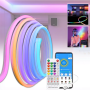 Светодиодная лента 10 м с пультом и управлением через приложение LED Neon RGB USB