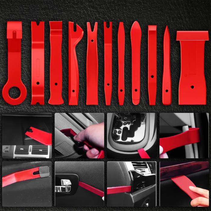 Автонабір із 19 інструментів для розбирання салону авто в кейсі