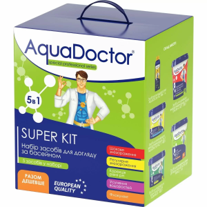 Набір хімії для басейну AquaDoctor Super Kit 5в1 Набір хімії для басейну AquaDoctor Super Kit 5в1