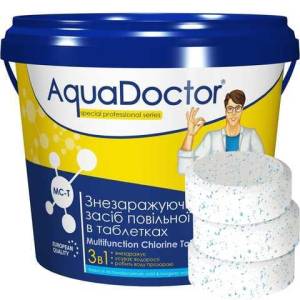 Препарат для регулярної обробки води в басейні мультитаб 3 до 1 Aquadoctor 5 кг таблетки 200 г Препарат для регулярної обробки води в басейні мультитаб 3 до 1 Aquadoctor 5 кг таблетки 200 г