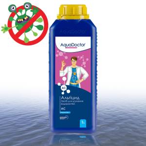 Альгіцид від водоростей та грибків у басейні AC-1 Aquadoctor 1 л Algaecide дезінфікуючий препарат Альгіцид від водоростей та грибків у басейні AC-1 Aquadoctor 1 л Algaecide дезінфікуючий препарат