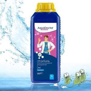 Альгіцид від водоростей та грибків у басейні AC Aquadoctor 1 л Algaecide дезінфікуючий препарат Альгіцид від водоростей та грибків у басейні AC Aquadoctor 1 л Algaecide дезінфікуючий препарат
