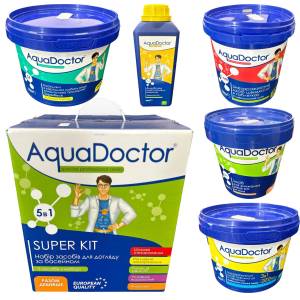 Набір хімії 5в1 для басейну AquaDoctor Super Kit PRO Набір хімії 5в1 для басейну AquaDoctor Super Kit PRO