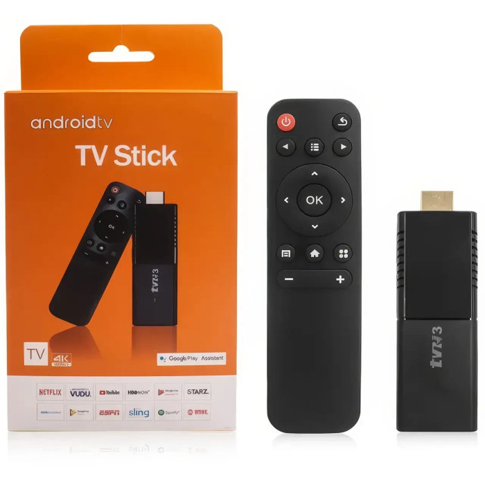 Приставка медіа-плеєр на Android 14 для TV з 2ГБ оперативної та 16ГБ вбудованої пам'яті TV Stick 4K