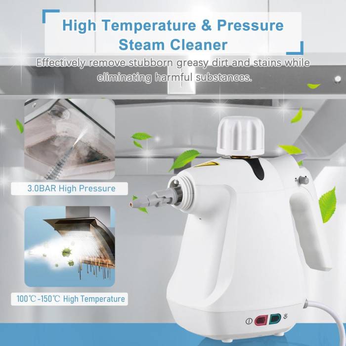 Многофункциональный пароочиститель с разными насадками Steam Cleaner 1000Вт Электрический пароочиститель