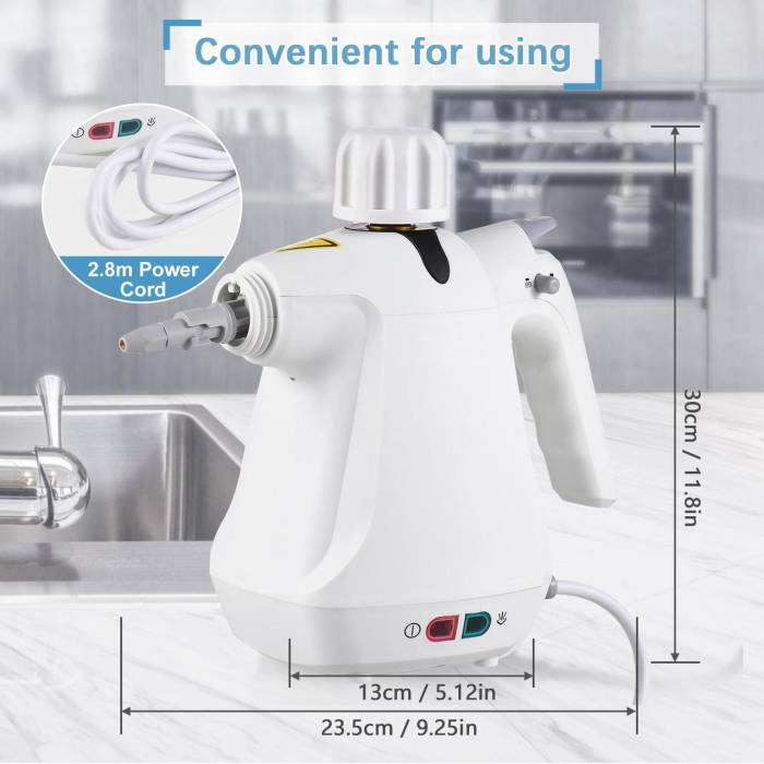 Многофункциональный пароочиститель с разными насадками Steam Cleaner 1000Вт Электрический пароочиститель