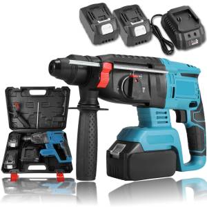 Дриль-перфоратор з 2 акумуляторами 48V у пластиковому кейсі Hammer Drill Акумуляторний дриль-перфоратор