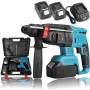 Дриль-перфоратор з 2 акумуляторами 48V у пластиковому кейсі Hammer Drill Акумуляторний дриль-перфоратор