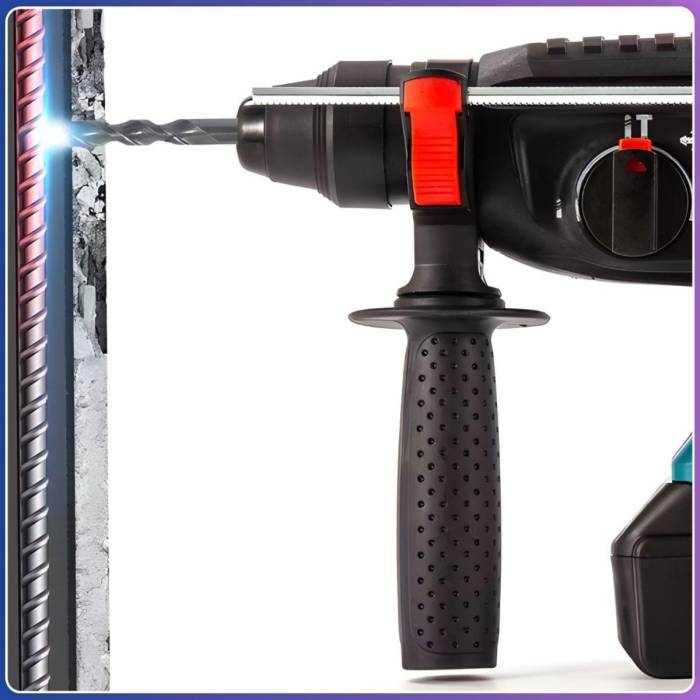 Дриль-перфоратор з 2 акумуляторами 48V у пластиковому кейсі Hammer Drill Акумуляторний дриль-перфоратор