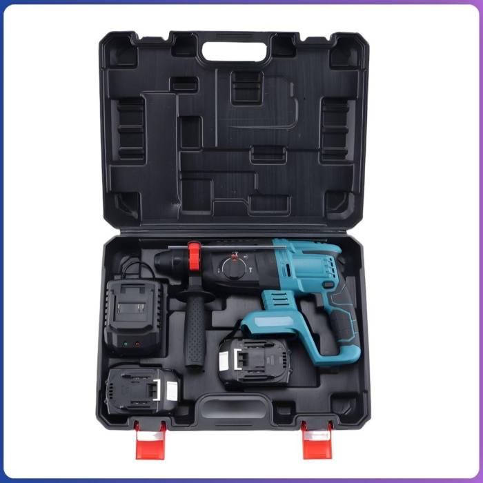 Дриль-перфоратор з 2 акумуляторами 48V у пластиковому кейсі Hammer Drill Акумуляторний дриль-перфоратор