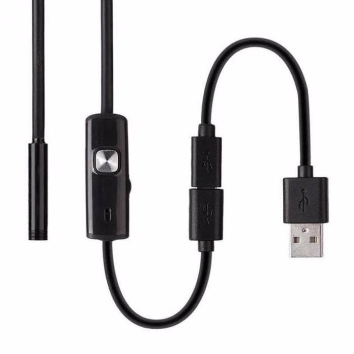Эндоскоп с камерой и Micro-USB на 2 метра и LED подсветкой на 7 мм Гибкий эндоскоп с зеркалом и магнитом