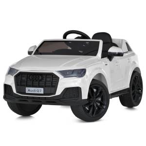 Електромобіль Audi Q7 на радіокеруванні з 2-ма моторами та MP3-музикою Bambi M 5796EBLR-1 Білий