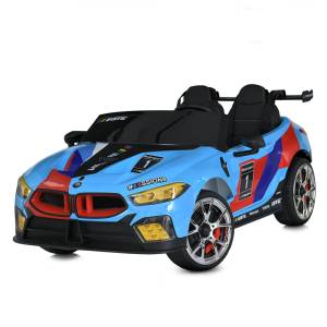 Дитячий спортивний електромобіль BMW для двох із пультом керування Bambi M 5849EBLRS-4(24V) Блакитний