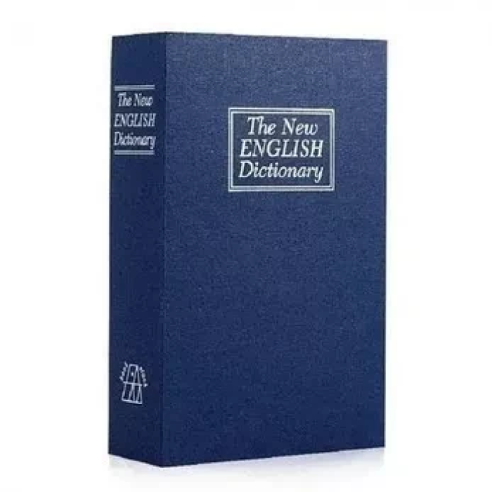 Сейф-книга "ENGLISH Dictionary" средняя на замке с ключом Синяя 240х155х55 мм