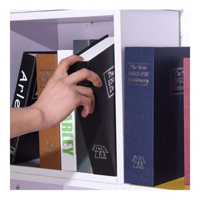 Сейф-книга "ENGLISH Dictionary" средняя на замке с ключом Синяя 240х155х55 мм