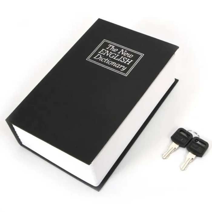 Сейф-книга "ENGLISH Dictionary" средняя на замке с ключом Синяя 240х155х55 мм