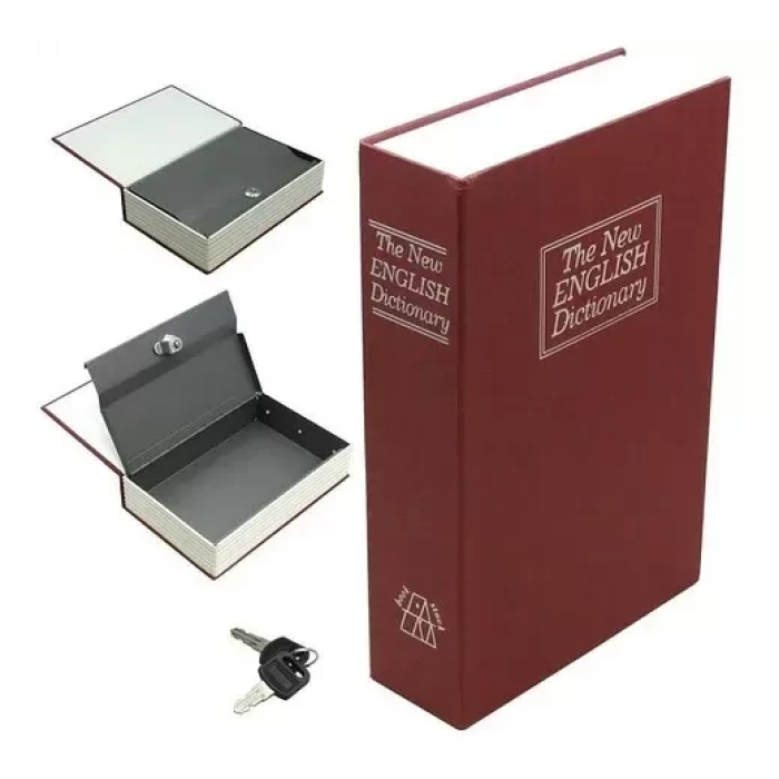 Сейф-книга "ENGLISH Dictionary" средняя на замке с ключом Коричневая 240х155х55 мм
