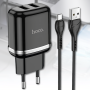 Зарядное устройство USB×2 с поддержкой быстрой зарядки и кабелем USB-microUSB Hoco N4 Aspiring